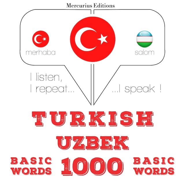 Book cover for Türkçe - Özbekçe: 1000 temel kelime