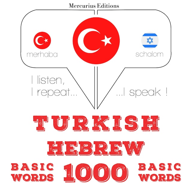 Book cover for Türkçe - İbranice: 1000 temel kelime