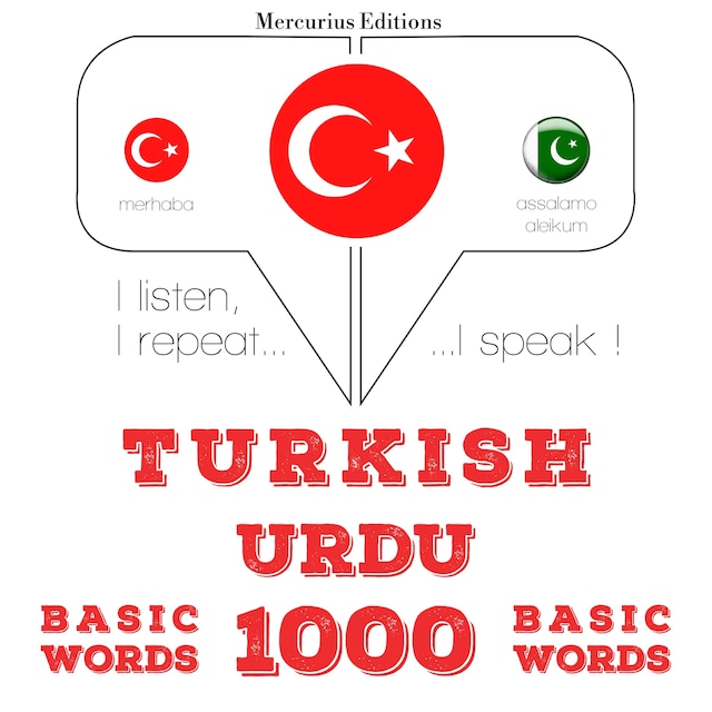 Portada de libro para Türkçe - Urduca: 1000 temel kelime