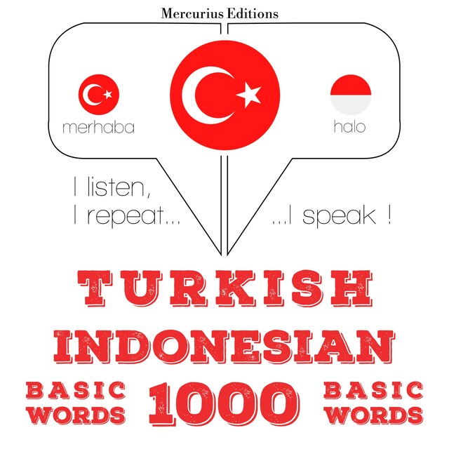 Portada de libro para Türkçe - Endonezya dili: 1000 temel kelime
