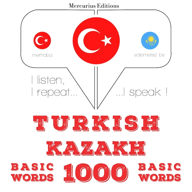 Book cover for Türkçe - Kazakça: 1000 temel kelime