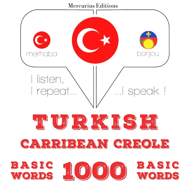 Bokomslag för Türkçe - Karayip Kreyolu: 1000 temel kelime