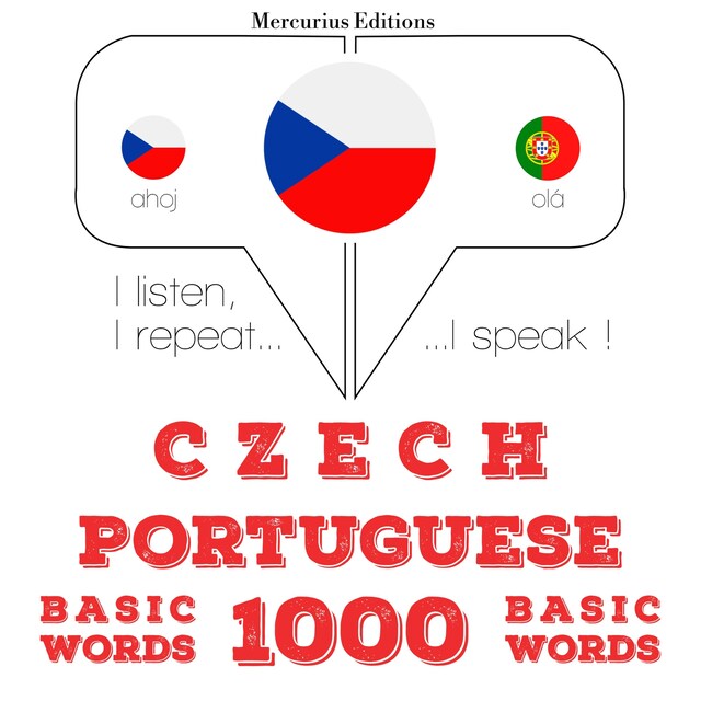 Kirjankansi teokselle Čeština - portugalština: 1000 základních slov