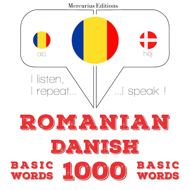 Book cover for Daneză - Romania: 1000 de cuvinte de bază