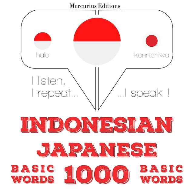 Boekomslag van 1000 kata-kata penting dalam bahasa Jepang