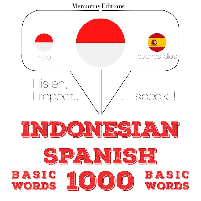 Portada de libro para 1000 kata-kata penting di Spanyol