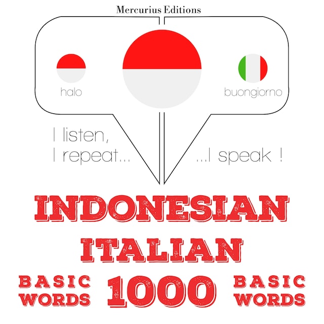 Copertina del libro per 1000 kata-kata penting di Italia