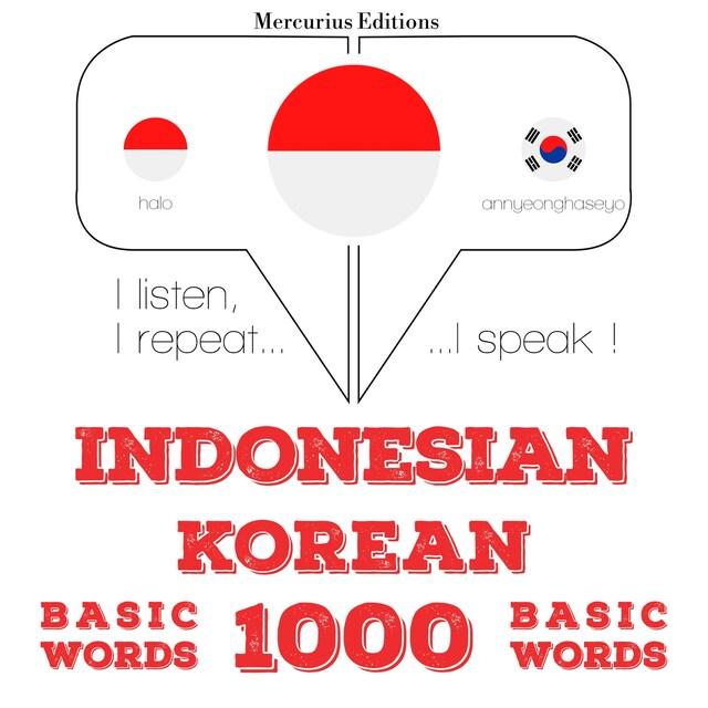 Boekomslag van 1000 kata-kata penting di Korea