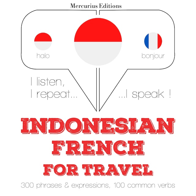 Book cover for kata perjalanan dan frase dalam bahasa Prancis