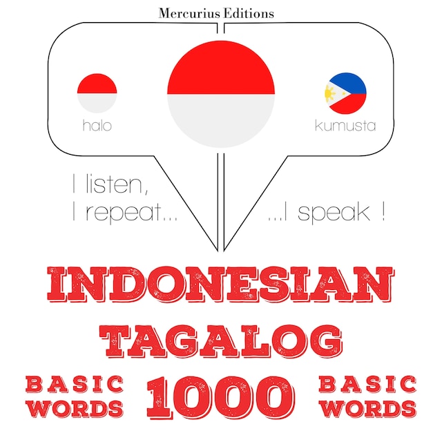 Copertina del libro per 1000 kata penting dalam Tagalog