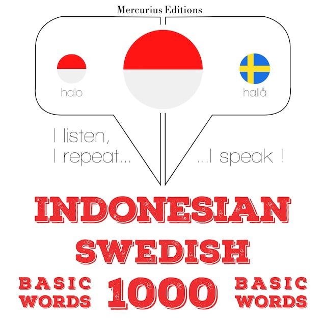 Book cover for 1000 kata-kata penting di Swedia
