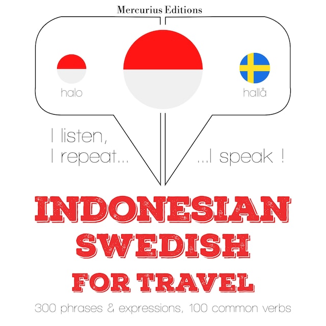 Book cover for kata perjalanan dan frase dalam Swedia