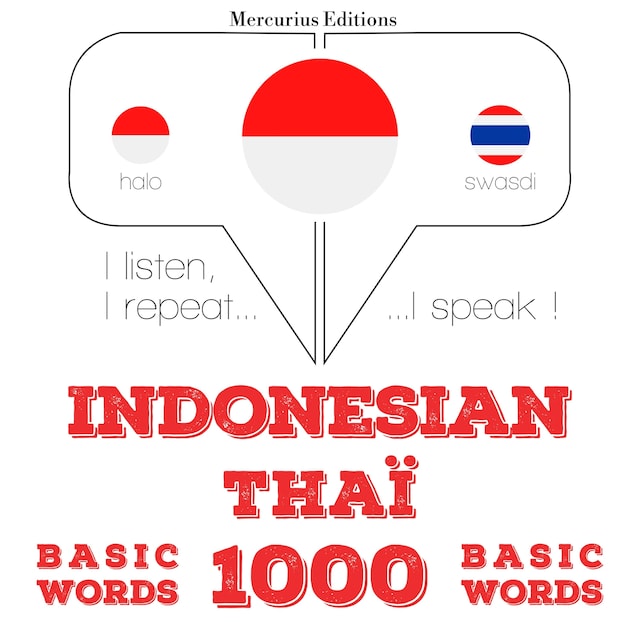 Portada de libro para 1000 kata-kata penting di Thailand
