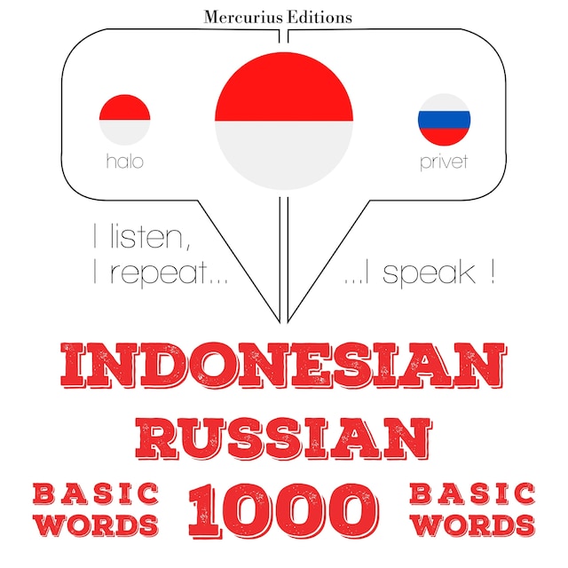 Boekomslag van 1000 kata-kata penting di Rusia