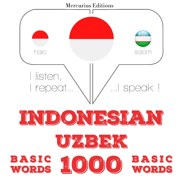 Book cover for 1000 kata penting dalam Uzbek