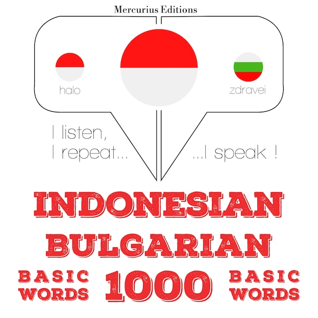 Book cover for 1000 kata-kata penting di Bulgaria