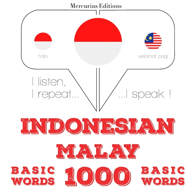 Portada de libro para 1000 kata-kata penting dalam bahasa Melayu