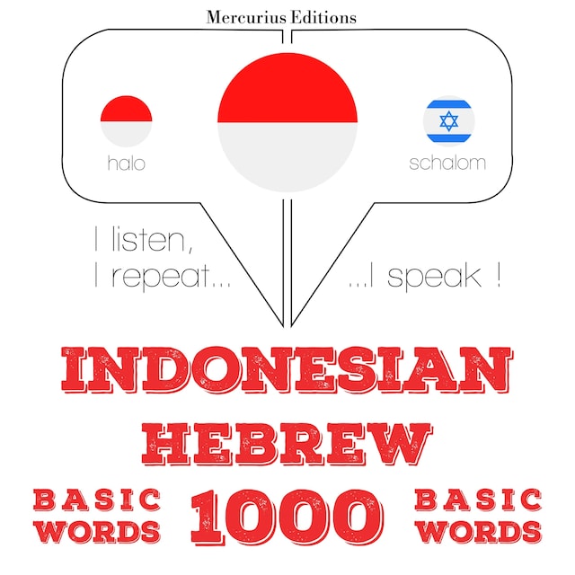 Portada de libro para 1000 kata-kata penting dalam bahasa Ibrani