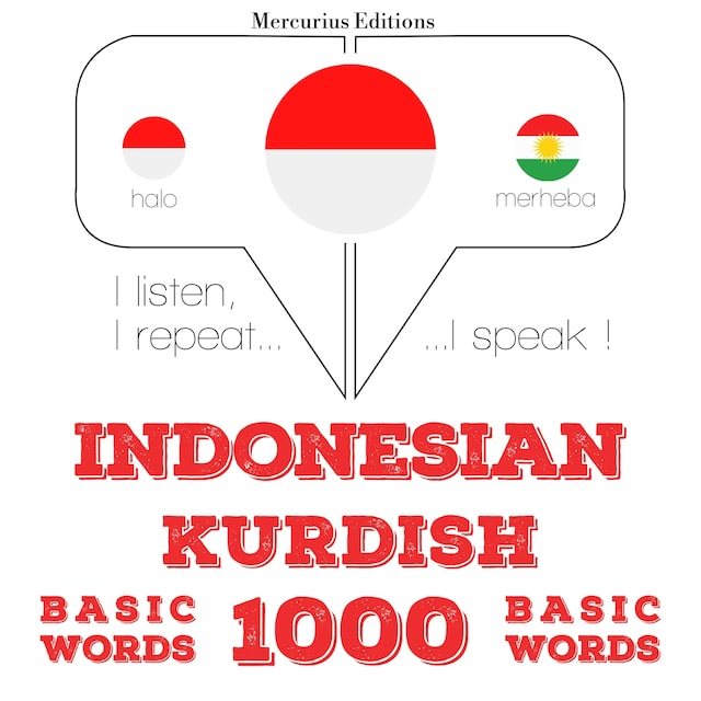 Book cover for 1000 kata penting dalam Kurdi