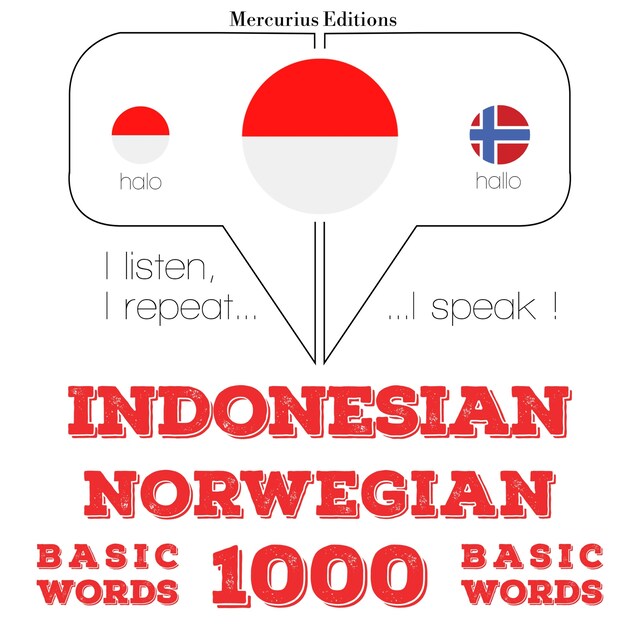 Book cover for 1000 kata-kata penting di Norwegia
