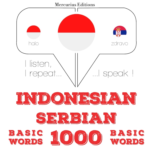 Book cover for 1000 kata-kata penting di Serbia