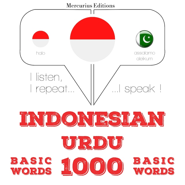 Book cover for 1000 kata-kata penting dalam bahasa Urdu