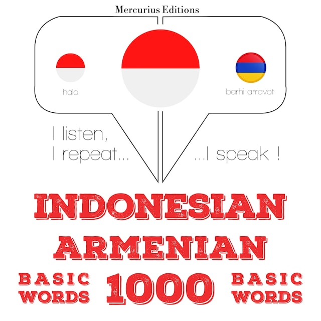 Book cover for 1000 kata-kata penting di Armenia
