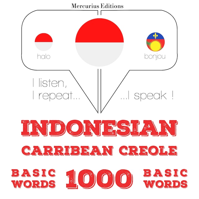 Book cover for 1000 kata-kata penting di Haiti Creole