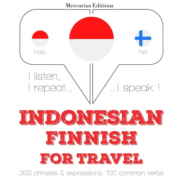 Book cover for kata perjalanan dan frase dalam bahasa Finlandia