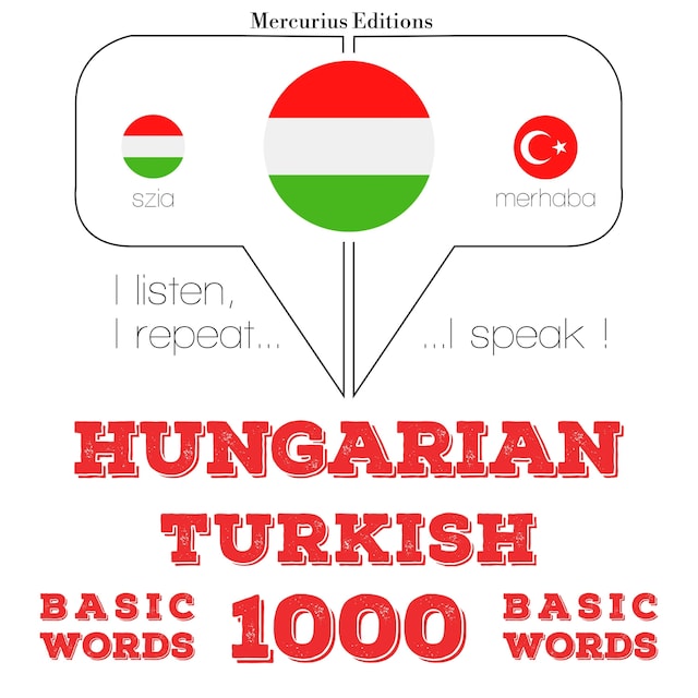 Kirjankansi teokselle Magyar - török: 1000 alapszó