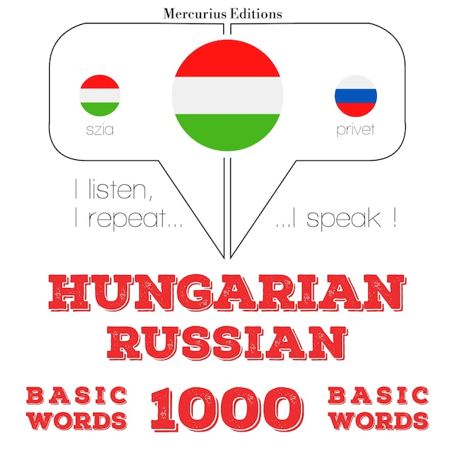 Couverture de livre pour Magyar - orosz: 1000 alapszó