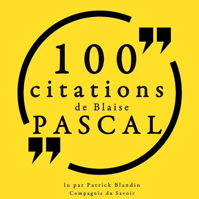 Okładka książki dla 100 citations de Blaise Pascal