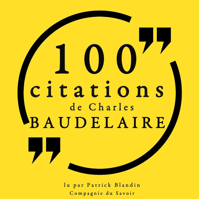 Okładka książki dla 100 citations de Charles Baudelaire