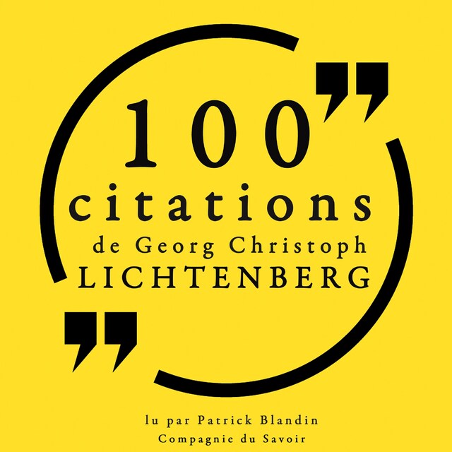 Bokomslag for 100 citations de Georg Christoph Lichtenberg