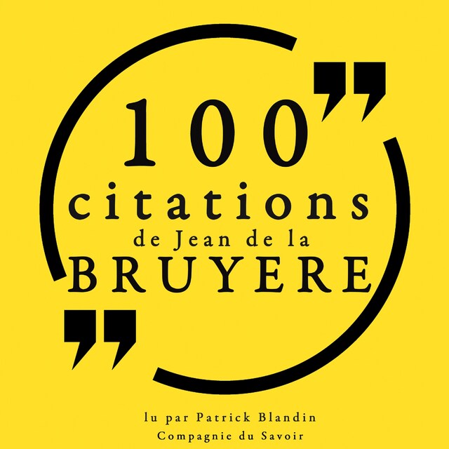 Kirjankansi teokselle 100 citations de Jean de La Bruyère