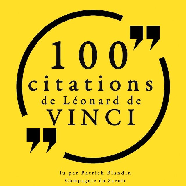 Couverture de livre pour 100 citations de Léonard de Vinci