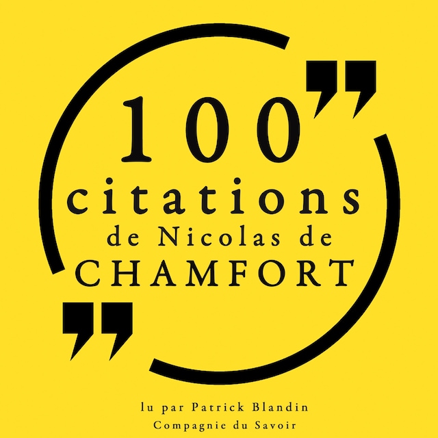 Kirjankansi teokselle 100 citations de Nicolas de Chamfort