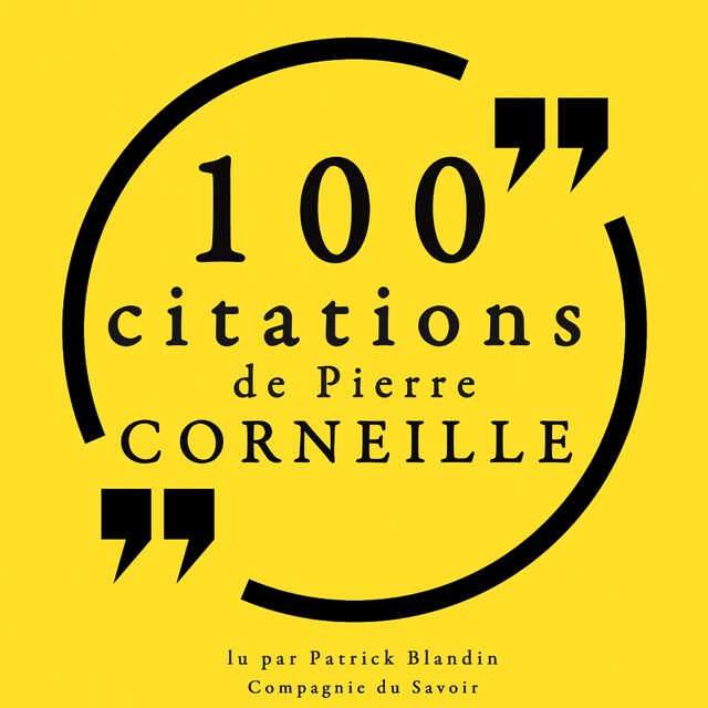 Okładka książki dla 100 citations de Pierre Corneille
