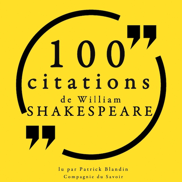 Bokomslag for 100 citations de William Shakespeare