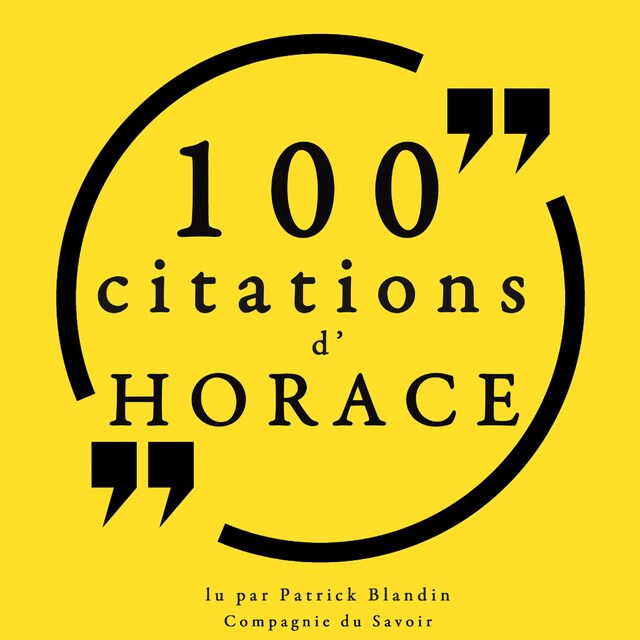 Couverture de livre pour 100 citations d'Horace