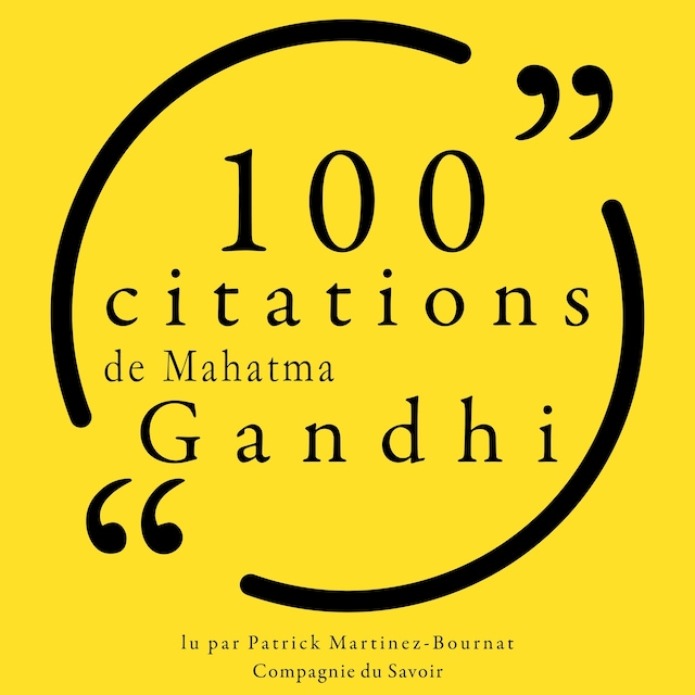 Okładka książki dla 100 citations de Mahatma Gandhi