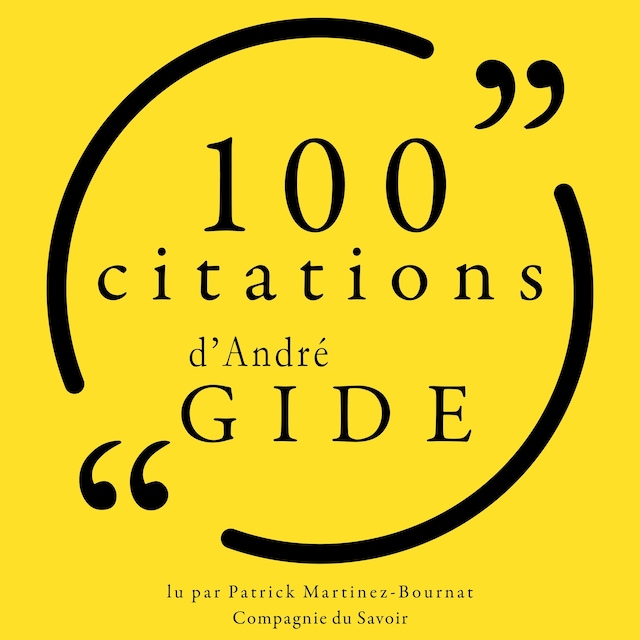 Okładka książki dla 100 citations d'André Gide