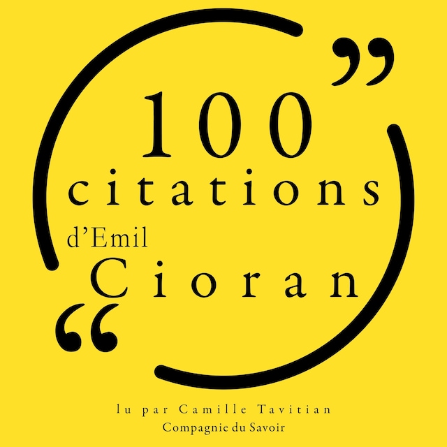 Okładka książki dla 100 citations d'Emil Cioran
