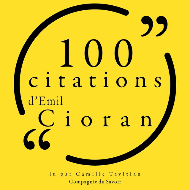 Okładka książki dla 100 citations d'Emil Cioran