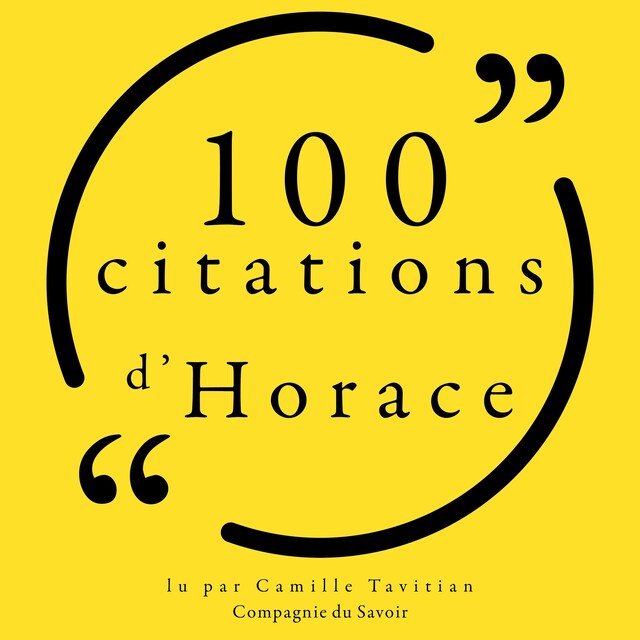 Copertina del libro per 100 citations d'Horace