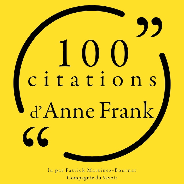 Buchcover für 100 citations d'Anne Frank