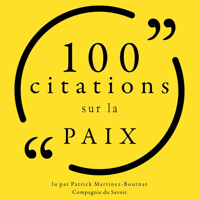 Okładka książki dla 100 citations sur la paix