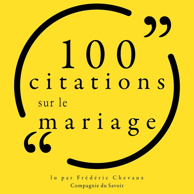 Bogomslag for 100 citations sur le mariage