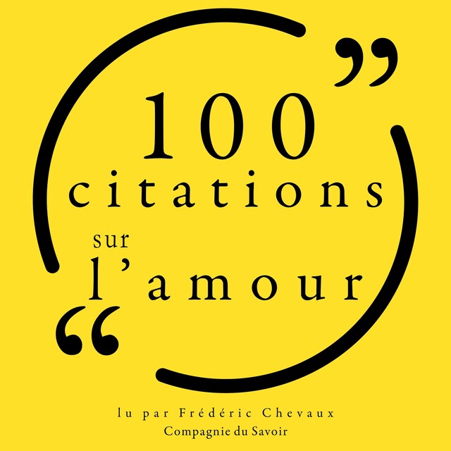 Buchcover für 100 citations sur l'amour