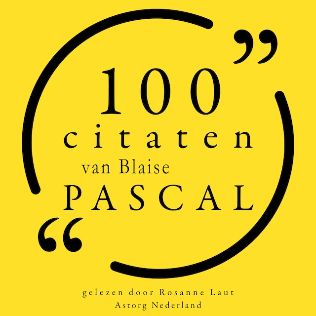 Boekomslag van 100 citaten van Blaise Pascal